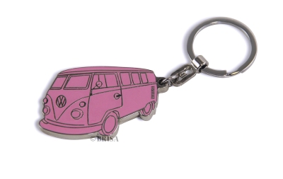 Foto van Vw t1 bus key ring, email, in blister verpakking - silhouette pink universeel via winparts