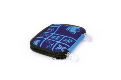 Vw t1 neorene zipper wallet - blauw universeel  winparts