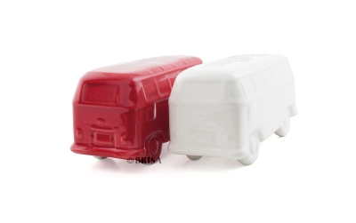 Vw t1 3d salt & pepper shakers - wit / rood universeel  winparts