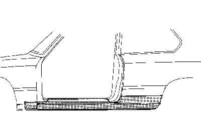 Oversizedeel bmw 3 e21 75/83 dorpel 2d bmw 3 (e21)  winparts