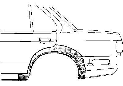 Plaatwerkdeel wielrand rechts 4-deurs -88 bmw 3 (e30)  winparts