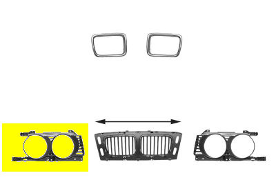 Grill rechts (voor v8) bmw 5 (e34)  winparts