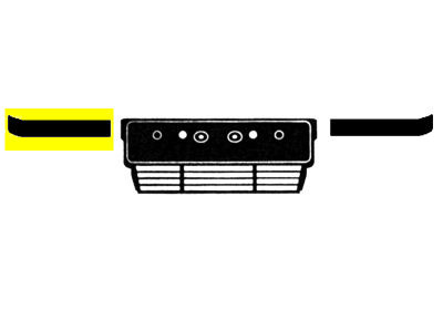 Bumperlijst rechts bumper -3/94 (glad) bmw 5 (e34)  winparts