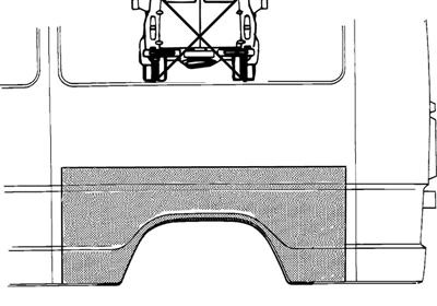 Foto van Plaatwerkdeel wielrand r lang mercedes-benz t1 bestelwagen (601) via winparts