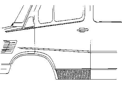 Plaatwerkdeel mercedes l207d 407d.deurplaat mercedes-benz t1 bestelwagen (601)  winparts