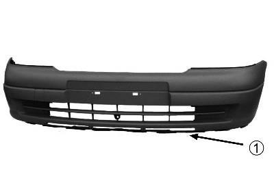 Voorbumper zwart diesel opel astra g hatchback (f48_, f08_)  winparts