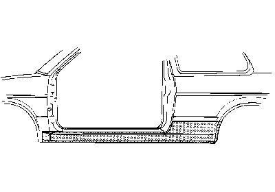 Plaatwerkdeel o19/jet19 83- dorpel 2-deurs volkswagen golf ii (19e, 1g1)  winparts