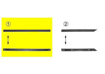 Deursierlijst onder rechts zwart 53 mm 2 deuren volkswagen golf iii (1h1)  winparts