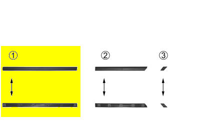 Deursierlijst onder links zwart 53 mm 4 deuren volkswagen golf iii (1h1)  winparts