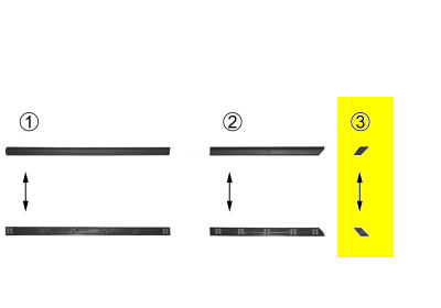 Links acht.spat.sierlijst 4/5-deurs zwart 53 mm volkswagen golf iii (1h1)  winparts