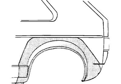 Foto van Plaatwerkdeel o17 74-84 wlschrmr ach 4-deurs volkswagen golf i (17) via winparts