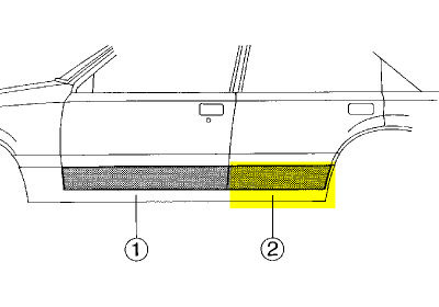 Foto van Plaatwerkdeel oen cx 75-.deurplaat 4-de citroen cx i (ma) via winparts