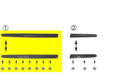 Deursierlijst links (2/3-deurs ) zwart peugeot 206 hatchback (2a/c)  winparts