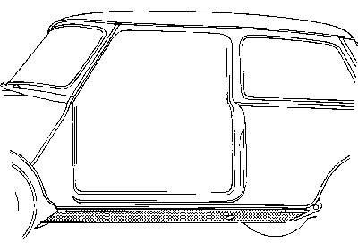 Oversizedeel in mini 68-76 onderdorpel austin mini  winparts