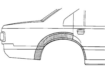 Plaatwerkdeel wielrand 4-deurs r toyota corolla (_e10_)  winparts