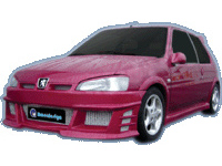 Ibherdesign spatbordverbreders 'voor' peugeot 106 mkii 1996- 'icon gt' peugeot 106 i (1a, 1c)  winparts
