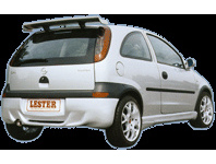 Foto van Lester achterbumperskirt opel corsa c 2000-2003 incl. uitlaatuitsparing opel corsa c bestelwagen (f08, w5l) via winparts
