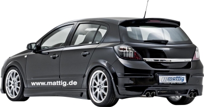 Mattig achterbumperskirt opel astra h 5-deurs 2004-2009 opel astra h gtc (l08)  winparts