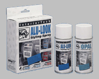 Mhw aluminium-look spray set - blauw - 2x150ml universeel  winparts