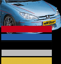 Universele zelfklevende striping autostripe cool200 - zilver - 6,5mm x 975cm universeel  winparts