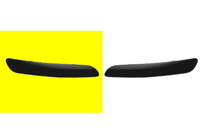 Foto van Bumperlijst rechts bumper zwart zonder pdc-gaten volkswagen golf plus (5m1, 521) via winparts