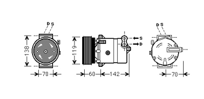 Airco compressor 1.9 mjtd c10756--> fiat croma (194_)  winparts