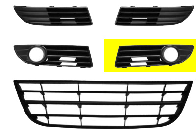 Bumpergrill onder l. volkswagen polo (9n_)  winparts