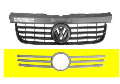 Grill volkswagen multivan v (7hm, 7hn, 7hf, 7ef, 7em, 7en)  winparts