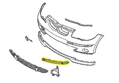 Voorbumperlijst rechts bmw 1 (e81)  winparts