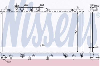 Foto van Radiateur subaru outback (bl, bp) via winparts