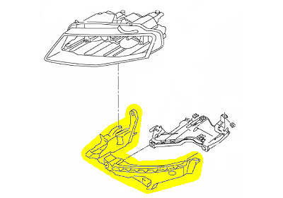 Koplampsteun rechts audi a4 (8k2, b8)  winparts