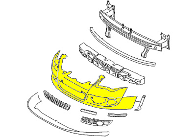 Voorbumper volkswagen passat variant (3c5)  winparts