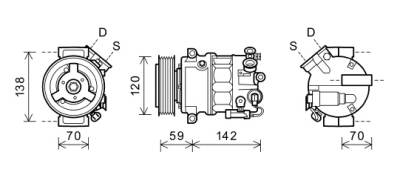 Foto van Airco compressor 2.0 cdti kw140 saab 9-5 (ys3g) via winparts