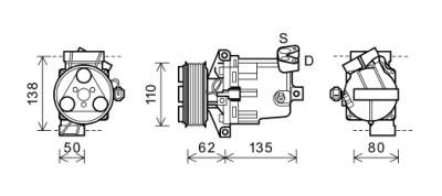 Compressor note 1.6i mt/at 07- nissan pathfinder iii (r51)  winparts