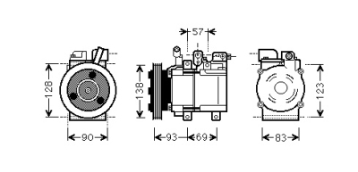 Compressor h1/h200/starex 2.4i 01- hyundai h 200 bestelwagen  winparts