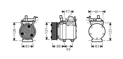 Compressor h1/h300/starex van 2.5d hyundai h-1 travel (tq)  winparts