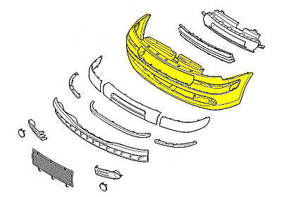 Voorbumper in primer citroen xsara picasso (n68)  winparts