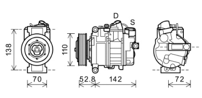 Compressor 520 i (e60) 2.0 i 06/05-0 bmw 5 (e60)  winparts