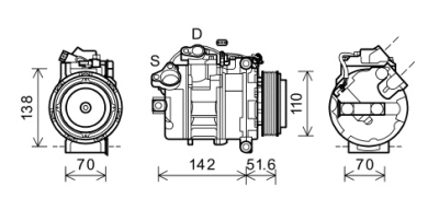 Compressor bmw 1/3/5/6 2.5i/3.0i 06- bmw 5 (e60)  winparts