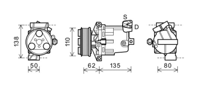Compressor tiida 1.8 i 05/04- nissan tiida hatchback (c11x)  winparts