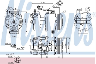Compressor, airconditioning bmw 5 (e60)  winparts
