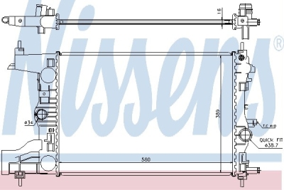 Radiateur opel astra j sports tourer  winparts