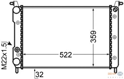 Radiateur fiat palio (178bx)  winparts