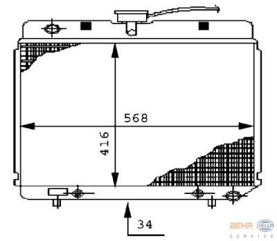 Radiateur mercedes-benz s-klasse (w126)  winparts