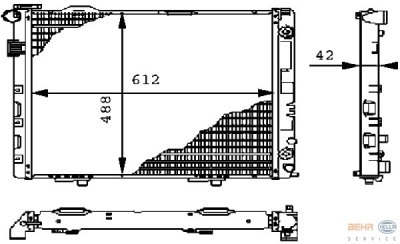 Radiateur mercedes-benz e-klasse (w124)  winparts