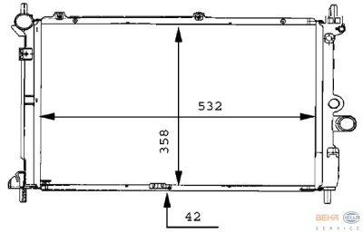 Radiateur opel astra f hatchback (53_, 54_, 58_, 59_)  winparts