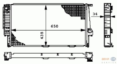 Radiateur bmw 5 (e34)  winparts