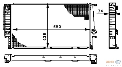 Radiateur bmw 8 (e31)  winparts