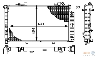 Radiateur mercedes-benz e-klasse (w210)  winparts