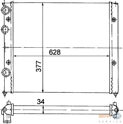 Foto van Radiateur volkswagen passat (3a2, 35i) via winparts